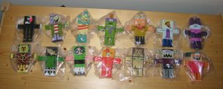 Set Of Cartoon Network Promo Block Figure Toys 2007 14 Figures Plus Box