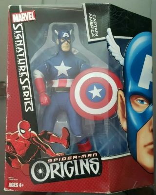 2006 Hasbro Spiderman Origins Signature Series Captain America (in Package)