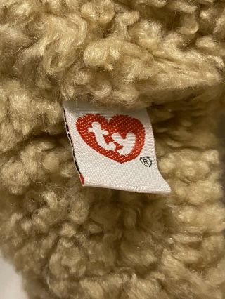 Baby Curly Bunny Style 8025 TY Beanie Baby 1992 Large Retired MWMT 3