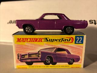 Matchbox Fast No.  22 Purple Pontiac Grand Prix Coupe