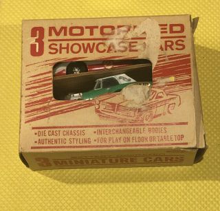 Vintage 1969 Ideal Mini Motorific 3 Show Case Car Set