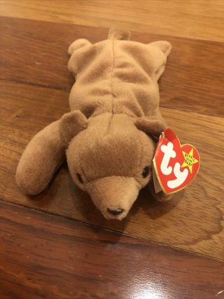 1993 Cubbie,  The Bear,  Ty Beanie Baby Babies Tag Errors Retired Rare