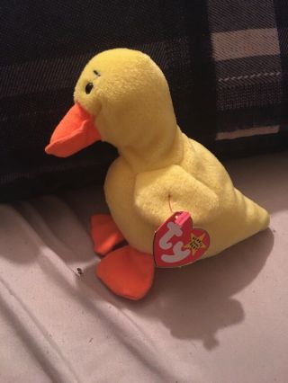 Ty Beanie Baby Quackers Plush Toy With Tag
