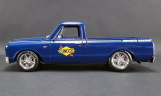 1/18 1967 Chevrolet C - 10 Pickup Truck Blue " Sunoco Shop Truck " Limited Edition T