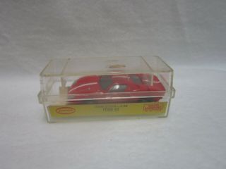 Vintage Aurora Ho Scale Thunder Jet Slot Car Red Ford Gt 1374 With Box