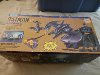1989 Batman Blue Box Toys " Batwing " Battery Operated Remote Control (rare)