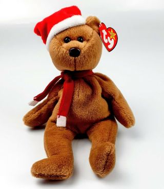 Ty Beanie Baby 1997 Holiday Teddy Bear 4200 Plush Pvc Pellets Bd 12 - 25 - 96