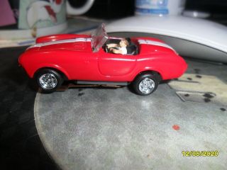 Vintage Aurora Tjet Ho Slot Car Red Ac Cobra Made By Johnny Lightning