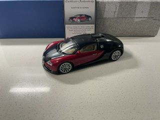 Autoart Bugatti Eb 16.  4 Veyron Diecast Model Car - Red/black,  1/18 Scale