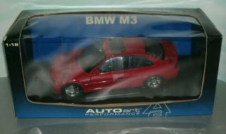 1/18 Scale 2001 Bmw M3 Coupe Diecast Model 3 Series M E46 - Autoart 70543 Red