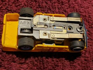AURORA AFX DATSUN BAJA TRUCK 1745 YELLOW w/ RED 211 Slot Car HO Number in case 2
