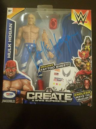 Wwe Hulk Hogan Signed Create A Superstar Action Figure Nib