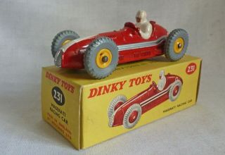 Dinky Toys 231 Maserati Racing Car With Yellow Plastic Hubs