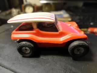 Vintage Aurora Tjet Ho Slot Car Red Dune Buggy