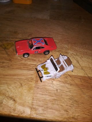 Johnny Lightning Pair Dukes Of Hazzard General Lee And Daisys Jeep Body.