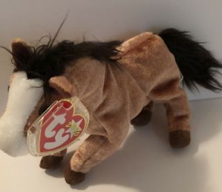 Ty Beanie Baby Oats The Horse Stuffed Animal Toy Plush Mwmt Retired