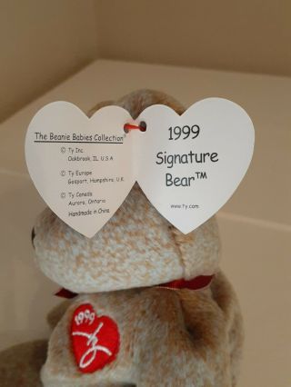 Ty Beanie Babies 1999 Signature Bear
