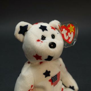 Forth Of July Ty Beanie Baby Glory Bear 1997,  1998