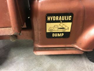 Tonka 1957 Number 20 Hydraulic Dump Truck Pressed Steel Bronze 2