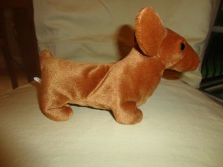Rare (retired) " Weenie " Ty Beanie Baby 1995 With Pvc Pellets And Tag Errors