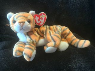 2000 Ty Beanie Baby India The Tiger - Mwmt - Retired