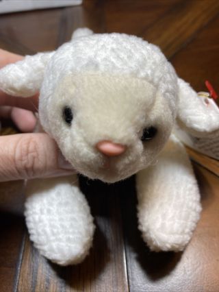 Fleece - The Lamb - Ty Beanie Baby,  Plush Doll And Tag,  Born 3/21/1996