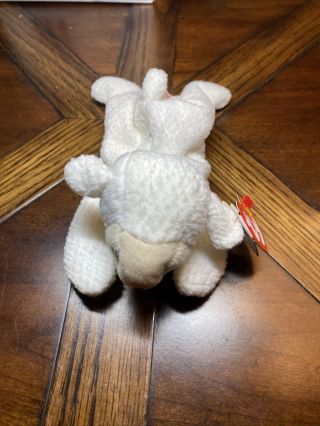 Fleece - The Lamb - Ty Beanie Baby,  Plush doll and tag,  Born 3/21/1996 2