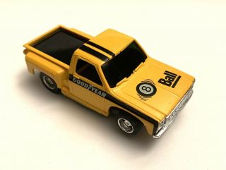 Tyco Ho Slot Car Goodyear 8 Ball Chevy Stepside Pickup Hp2 Curevhugger Chassis