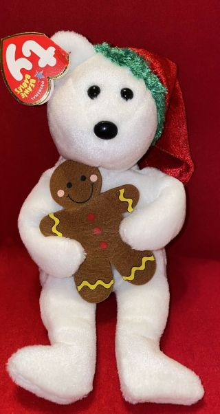 Ty Beanie Baby Goody - (bear W/ Hat And Gingerbread Cookie 2005) Christmas