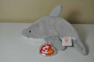 Rare Retired Ty Beanie Baby Flash With Double Tush Tags
