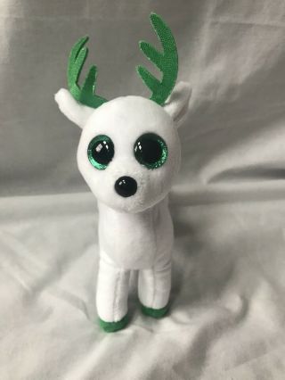 Ty Beanie Baby Peppermint Reindeer 6 " Plush Stuffed Animal