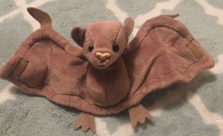 Ty Beanie Baby Batty The Bat 1996 Style 4035 With Pvc Pellets