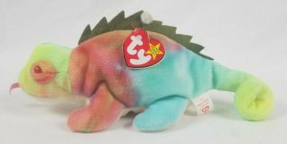 Ty Beanie Baby Iggy The Iguana With Tags No Errors Collectable Plush 1997