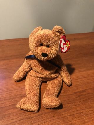 Ty Beanie Baby - Fuzz The Bear (9 Inch) - Mwmts Stuffed Animal Toy