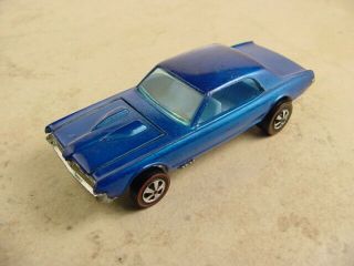 Hot Wheels Redline - Early Custom Cougar In Blue W/ A Blue Interior N.
