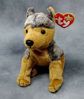 Ty Beanie Baby 2000 Sarge The German Shephard Dog Bean Bag Plush Stuffed Animal