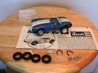 Vintage Revell 1/32 Ford Cobra Slot Car Runs Instructions Spare Parts