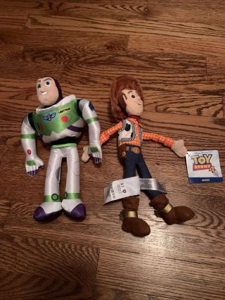 Disney Pixar Woody And Buzz Plush – Toy Story 4 – Mini Bean Bag – 12