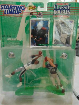 1997 Nfl Starting Lineup Classic Doubles Tim Brown & Fred Biletnikoff Raiders