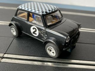 Scalextric Vintage Mini Cooper C206 1993 Black Chequered Roof 2 Toys R Us