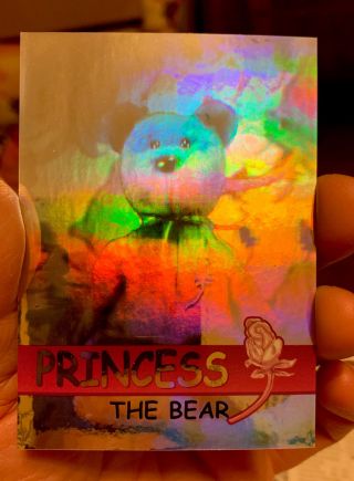 1999 Ty Beanie Babies Princess The Bear Card Rare
