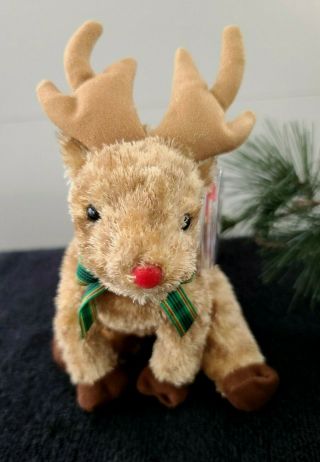 Nwt Ty Beanie Baby Ruby Reindeer 2003 Plush Holiday Christmas Retired