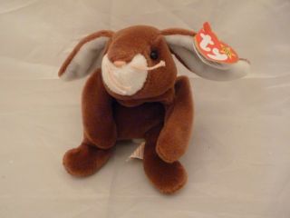 1995 Ty Beanie Babies Ears Brown Bunny Rabbit Style 4018 W/tags (8 ")