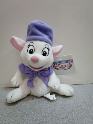 Disney Store The Rescuers Bianca Beanie 8 " Bean Bag Plush With Tags