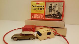 Jouets Ador (france) - Miniabloc - Caravane électrique Téléguidée (années 50)