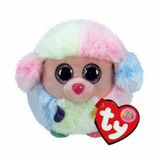 Ty Puffies Rainbow The Poodle Beanie Babies With Tags