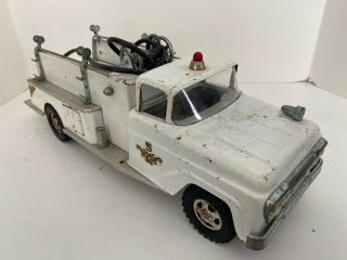 Tonka White Suburban Pumper Fire Truck No.  5 From 1959 - 1960 
