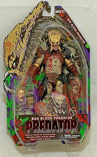 Mip Neca Predator Dark Horse Comics Book Bad Blood Horror Movie 7 " Action Figure