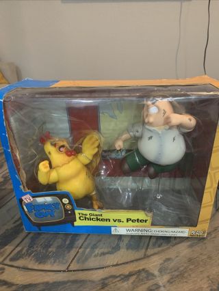Family Guy Peter Griffin Vs.  The Giant Chicken Deluxe Box Set Mib Rare Mezco Toy