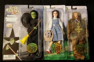 Wizard Of Oz Set 3 Carded Limited Edition 8 " Mego Action Figures / Judy Garland